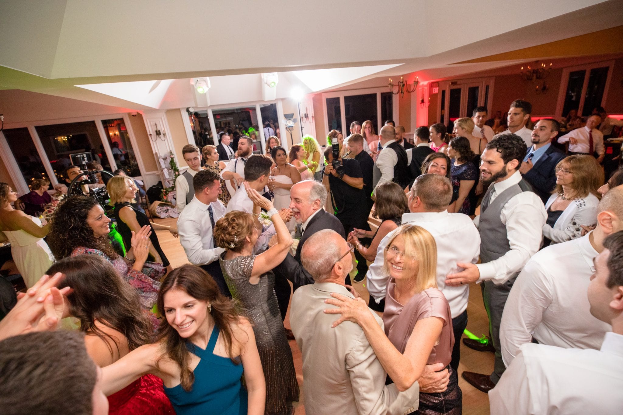 Indoor dancers on the floor.